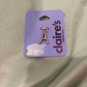 Claire's Gold Initial 'A' Charm
